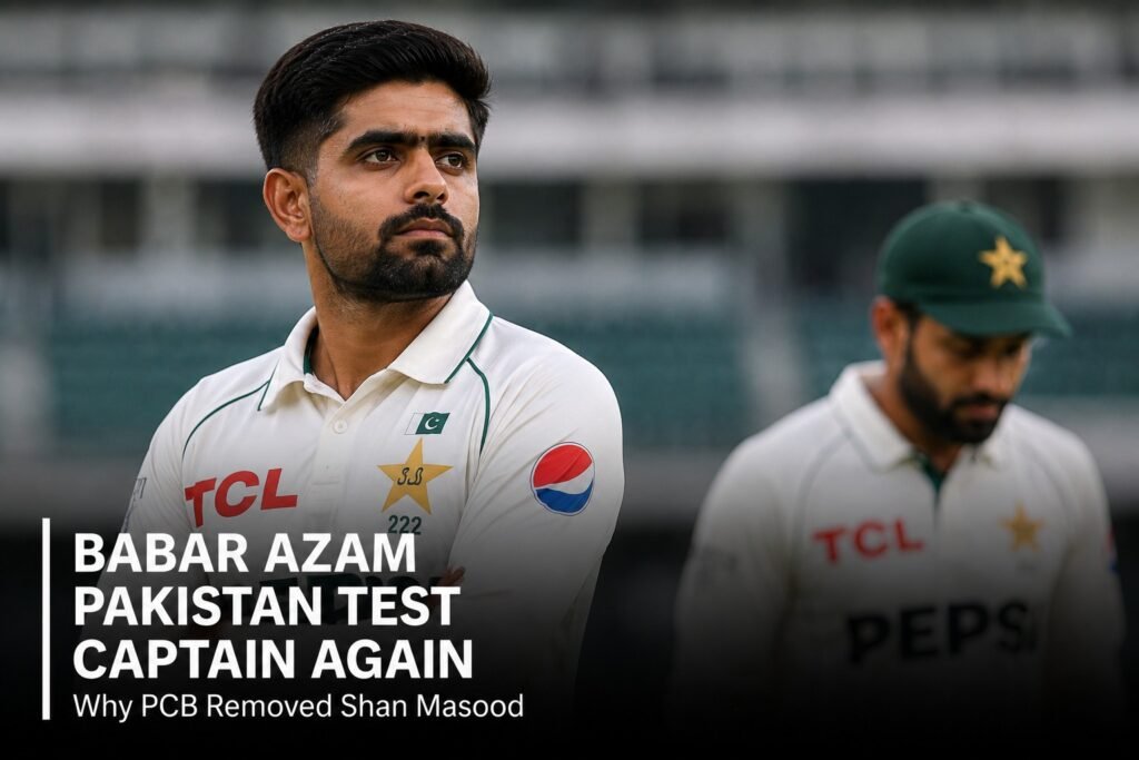 Babar Azam Pakistan Test Captain Again: Why PCB Removed Shan Masood