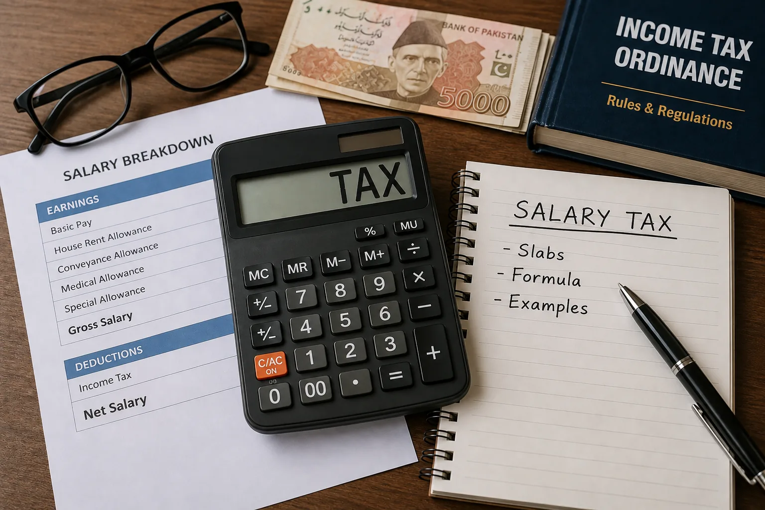 how is salary tax calculated in Pakistan