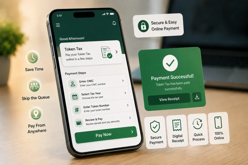 how to pay token tax online
